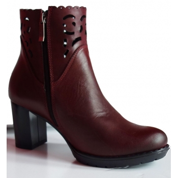 Skórzane botki tęgość G 1/2 obcas 7 cm